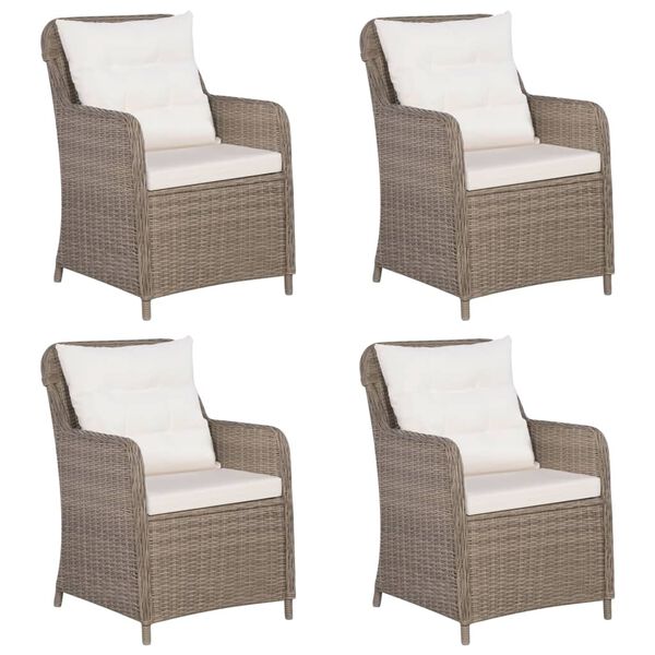 vidaXL Ensemble &agrave; manger de jardin 5 pcs Marron