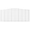 vidaXL Paniers &agrave; gabions arqu&eacute;s 3 pcs 400x50x160/180 cm fer galvanis&eacute;