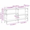 vidaXL Table console avec &eacute;tag&egrave;re Ch&ecirc;ne artisanal 150 x 29 x 76,5 cm