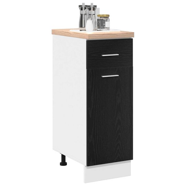 vidaXL Armoire suspendue avec tiroir Ch&ecirc;ne noir 30 x 46 x 81,5 cm