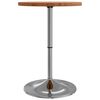 vidaXL Table de bar &Oslash;50x90,5 cm bois massif de h&ecirc;tre