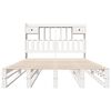 vidaXL Lit biblioth&egrave;que sans matelas blanc 160x200 cm bois pin massif