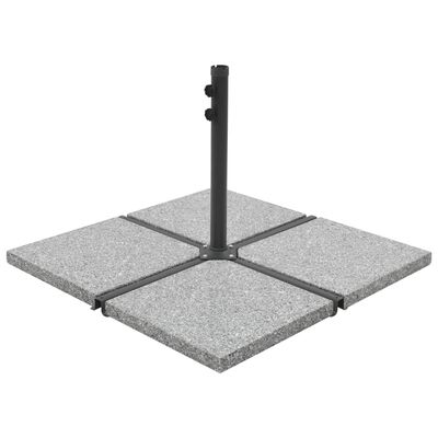 vidaXL Plaque de poids carrée pour parasol Granit 25 kg Gris