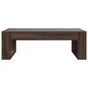 vidaXL Table basse avec LED infini ch&ecirc;ne marron 90x53x30 cm