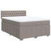 vidaXL Sommier &agrave; lattes de lit avec matelas Taupe 140x190 cm Tissu