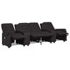 vidaXL Fauteuil de massage inclinable et porte-gobelets 4 places noir