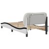 vidaXL Cadre de lit avec LED sans matelas Hvar blanc et noir 90x200 cm
