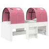 vidaXL Lit avec Tunnel 3 pc Blanc et rose Bois d'ing&eacute;nierie