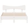 vidaXL Cadre de lit sans matelas blanc 135x190 cm bois de pin massif