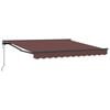 vidaXL Cadre d'auvent Marron 300 x 250 cm Polyester avec rev&ecirc;tement PU