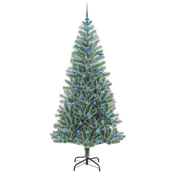 vidaXL Arbre de No&euml;l artificiel floconn&eacute; de neige avec lumi&egrave;re LED