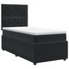 vidaXL Lit boxspring avec matelas Noir 80 x 200 cm Velours