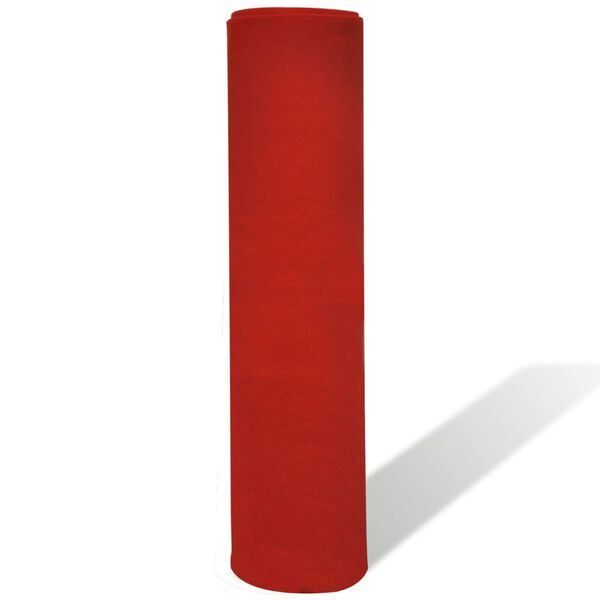 vidaXL Tapis rouge 1 x 20 m Extra lourd 400 g/m&sup2;