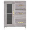 vidaXL Buffet haut Sonoma gris 69,5x34x180 cm Bois d'ing&eacute;nierie