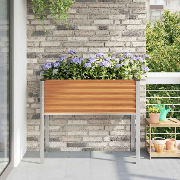 vidaXL Cache-pot de jardin Marron Clair 100,5 x 40,5 x 90 cm