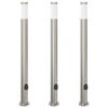vidaXL Borne lumineuse avec sortie lot de 3 110 cm acier inoxydable IP44