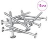 vidaXL Vis en bois 12 pc Argent&eacute; M6 x 70 mm Acier