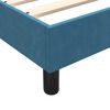 vidaXL Sommier &agrave; lattes de lit et matelas bleu fonc&eacute; 90x220 cm velours