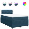 vidaXL Sommier &agrave; lattes de lit et matelas bleu 120x190 cm velours