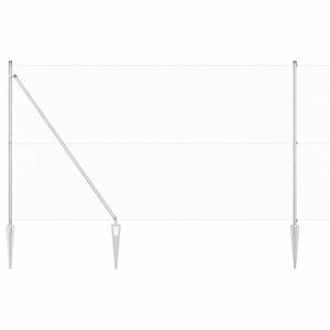 vidaXL Cl&ocirc;ture en fil soud&eacute; avec pointes 10 x 1,5 m (L x H)