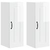 vidaXL Panneau de lave-vaisselle Kalmar 2 pcs Blanc brillant