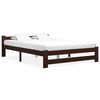 vidaXL Cadre de lit sans matelas marron fonc&eacute; pin massif 180x200 cm