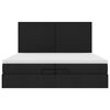 VidaXL Cadre de lit ottoman avec matelas noir 200x200cm tissu