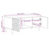 vidaXL Table basse Blanc 100 x 54 x 40 cm Bois de mangue massif