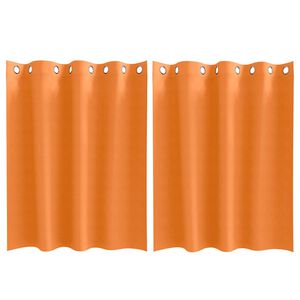 vidaXL Rideaux occultants avec anneaux 2 pcs Orange vif 140 x 140 cm