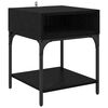 vidaXL Table de chevet 2 pcs Ch&ecirc;ne noir 40 x 40 x 50 cm