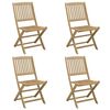 vidaXL Chaises pliables de jardin lot de 4 bois massif d'acacia
