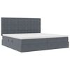 vidaXL Lit avec rangement et matelas Gris fonc&eacute; 200 x 200 cm Velours