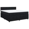 vidaXL Sommier &agrave; lattes de lit avec matelas Noir 180x200 cm Velours
