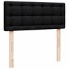 vidaXL Sommier &agrave; lattes de lit avec matelas Noir 120x200 cm Tissu