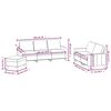 vidaXL Ensemble de canap&eacute;s 3 pcs avec coussins Cr&egrave;me Similicuir