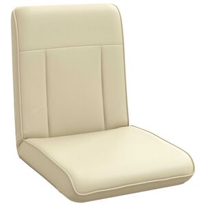 vidaXL Fauteuil de sol ajustable Cr&egrave;me Simili cuir