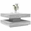 vidaXL Table basse rotative à 360 degrés sonoma gris 70x70x34,5 cm