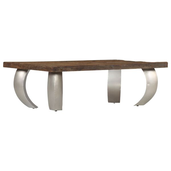 vidaXL Table basse Opium Bois de r&eacute;cup&eacute;ration et acier 110x60x35 cm
