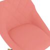 vidaXL Chaises pivotantes &agrave; manger lot de 4 rose velours