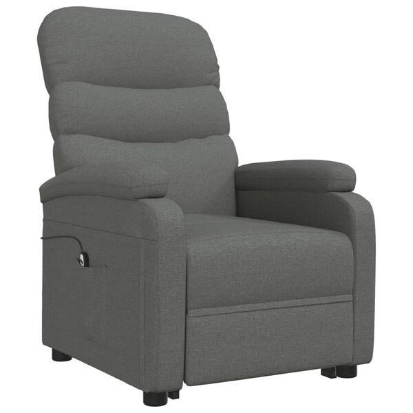 vidaXL Fauteuil Gris fonc&eacute; Tissu