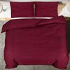 vidaXL Ensemble de housse de couette Bordeaux 140x200 cm Microfibre