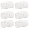 vidaXL Couvertures &agrave; jeter 6 pcs Blanc 220 x 240 cm Toison