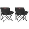 vidaXL Chaise de camping avec poche pliable lot de 2 noir