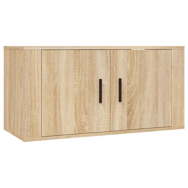 vidaXL Ensemble de meubles TV 2 pcs ch&ecirc;ne sonoma bois d'ing&eacute;nierie