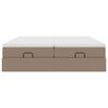 VidaXL Cadre de lit ottoman et matelas cappuccino 200x200cm similicuir