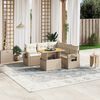 vidaXL Salon de jardin avec coussins 6 pcs beige r&eacute;sine tress&eacute;e
