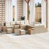 vidaXL Ensemble de canap&eacute; de jardin 13 pcs Beige Poly rotin