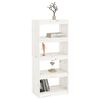 vidaXL Bibliothèque/Séparateur de pièce Blanc 60x30x135,5cm Pin massif