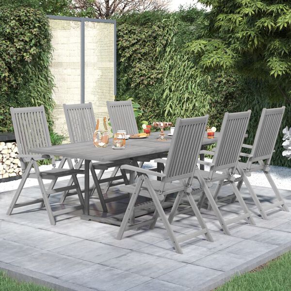 vidaXL Ensemble &agrave; manger de jardin 7 pcs Bois d'acacia solide