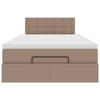 VidaXL Cadre de lit ottoman et matelas cappuccino 120x200cm similicuir